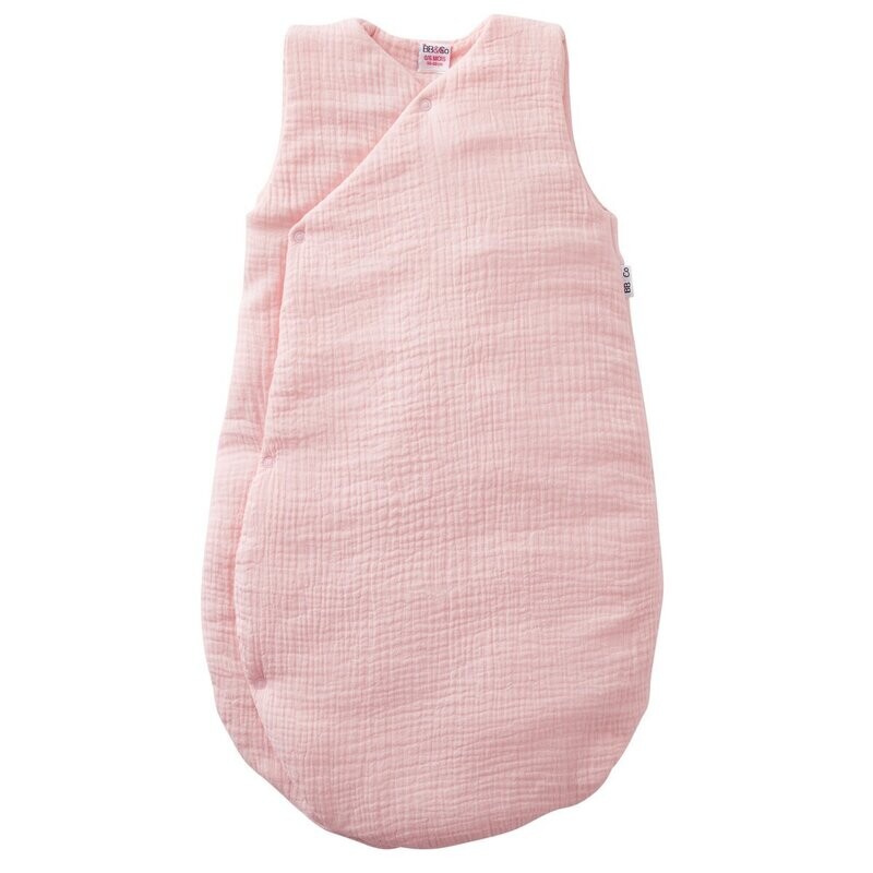 Gewatteerde kimono zacht roze slaapzak 0-6M