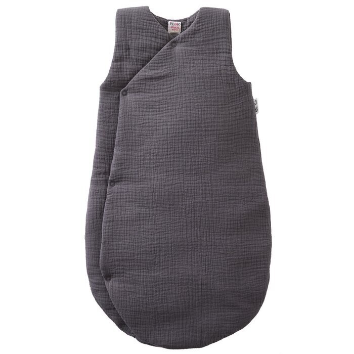 Gewatteerde kimono  donker grijs slaapzak 0-6M