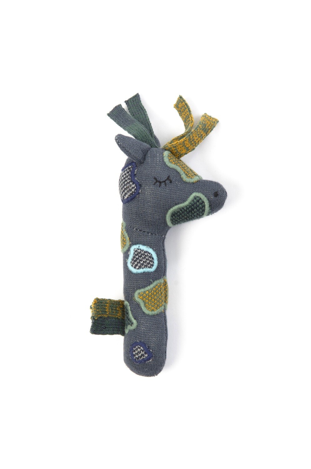 Mooie hand rammelaar zebra