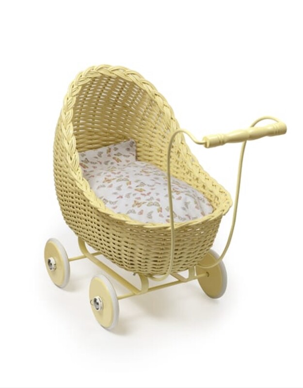 Poppenwagen, zacht geel