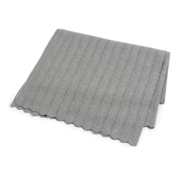Gebreid dekentje grey