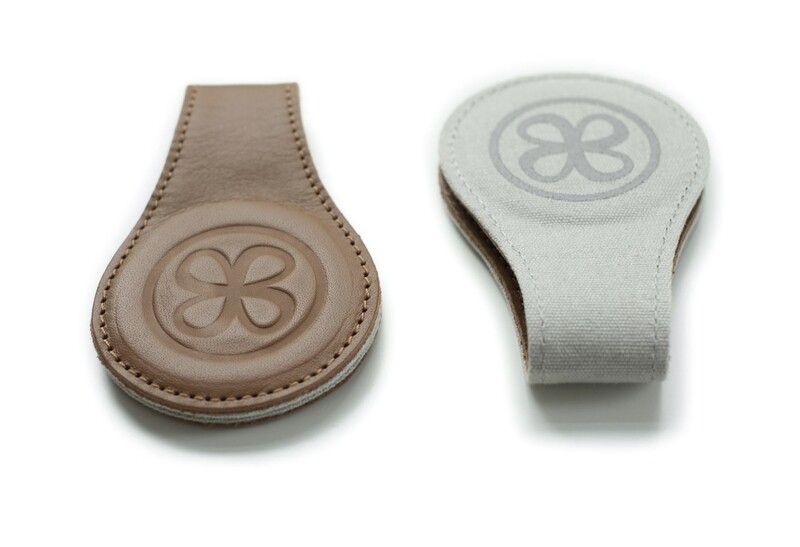 Lederen Clips  Bruin/Grijs