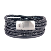Leather Bracelet Bonacci-Black
