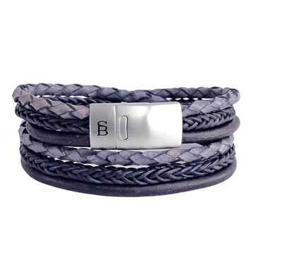 Leather Bracelet Bonacci Denim Blue