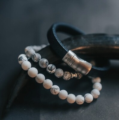 Stones Bracelet Basic-Matt Smokey