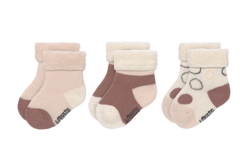 Newborn Sokjes offwhite-poeder roos-roest