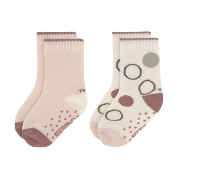 Anti-slip Socks Offwhite-powder rose