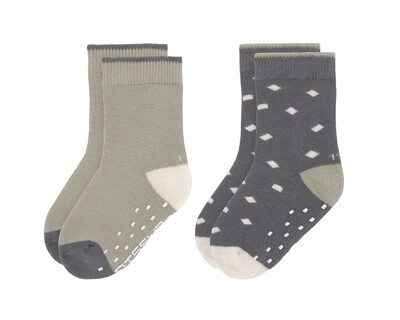 Anti-slip Socks Antraciet-olive