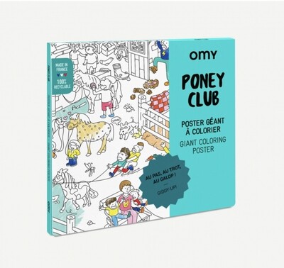 Omy Giant kleurenposter-Poney club