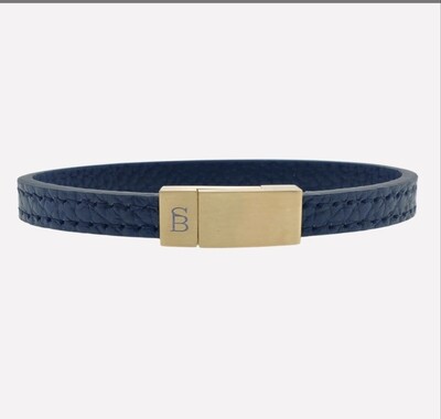 Leather Bracelet Grady-Gold Black