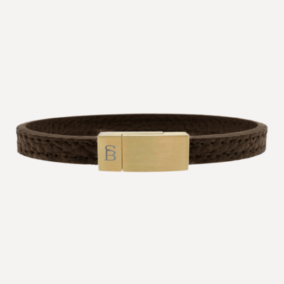 Leather Bracelet Grady-Gold Brown