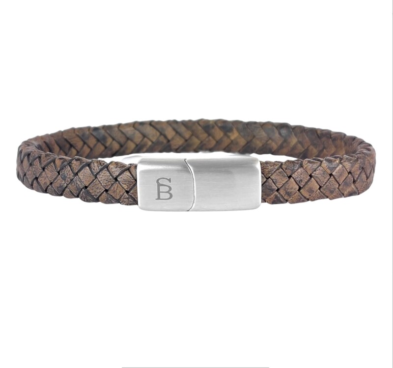 Leather Bracelet Riley Vintage Brown