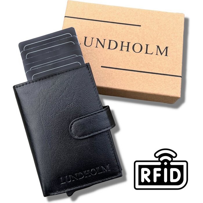 Lundholm luxe pasjeshouder mannen met portemonnee met RFID anti-skim bescherming