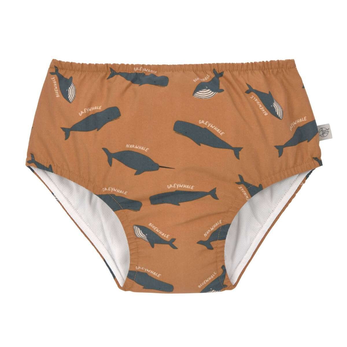 Zwemluier baby - walvis, karamel