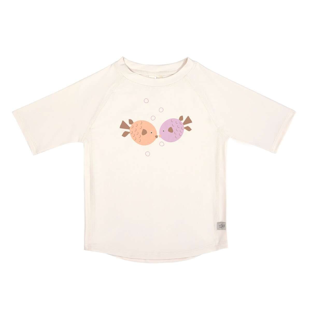 UV-shirt Kinderen Korte Mouw - Vissen, Wit