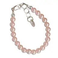Sterling zilveren armband met roze parel voor babymeisjes