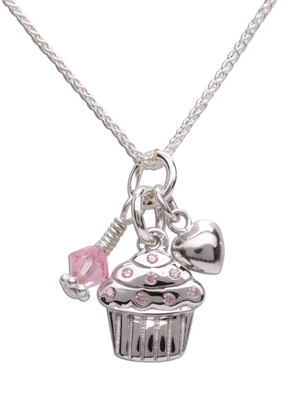 Sterling zilveren cupcake ketting