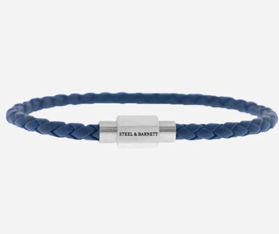 Leather Bracelet Luke Landon Jeans Bleu