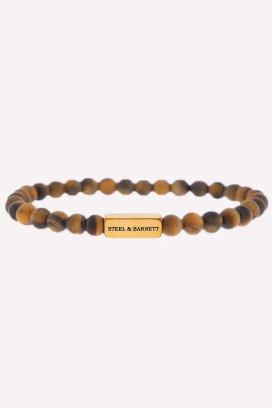 Stones Bracelet Natural Ned Matt Tiger | Gold