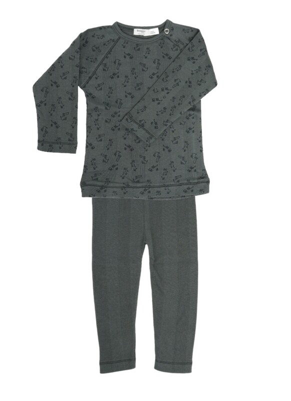 Pyjama Dark Green print