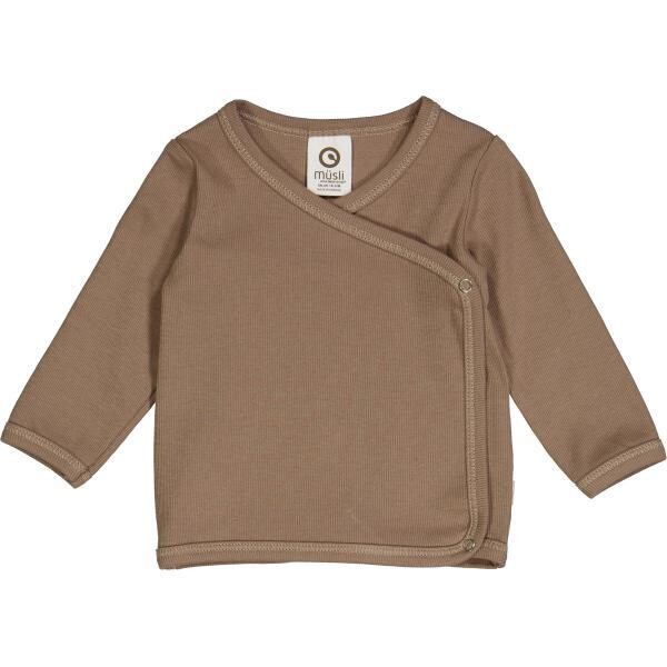 Rib cardigan Walnut