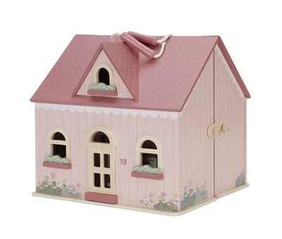 Draagbaar poppenhuis hout