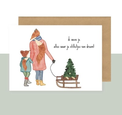 postkaart – lieve kerstgroetjes