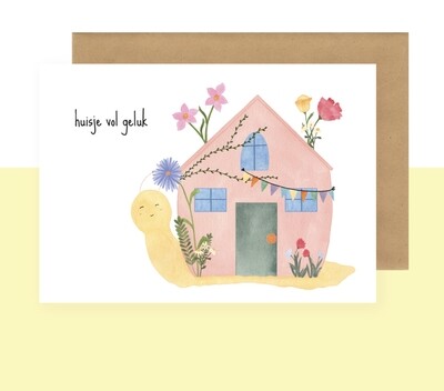 postkaart – huisje vol geluk