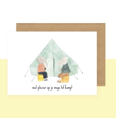 postkaart – veel plezier op je mega tof kamp