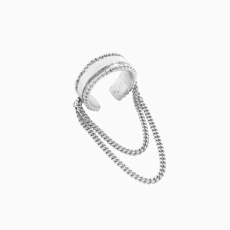 Ear cuff ketting zilver