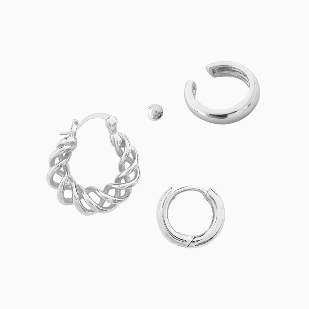 Earcandy Chunky Spiral zilver