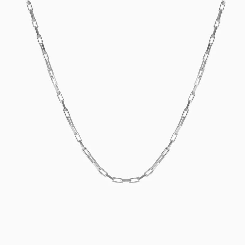 Ketting chunky basic block chain zilver