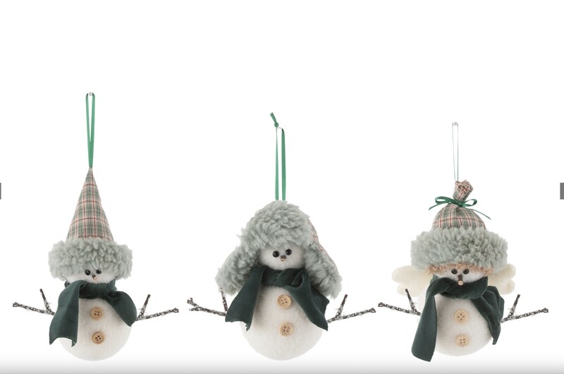 Hanger Kerstman+Muts Polyfoam Wit/Groen