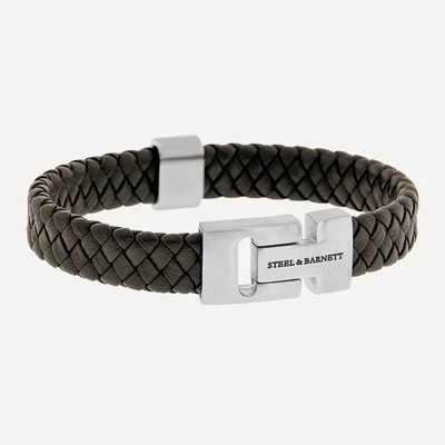 Leather Bracelet Harrison-Dark Gray