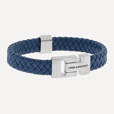 Leather Bracelet Harrison-Jeans Blue