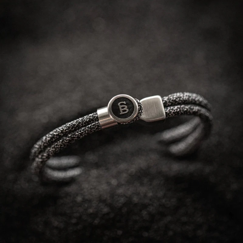 Rope Bracelet Riptide- Antraciet