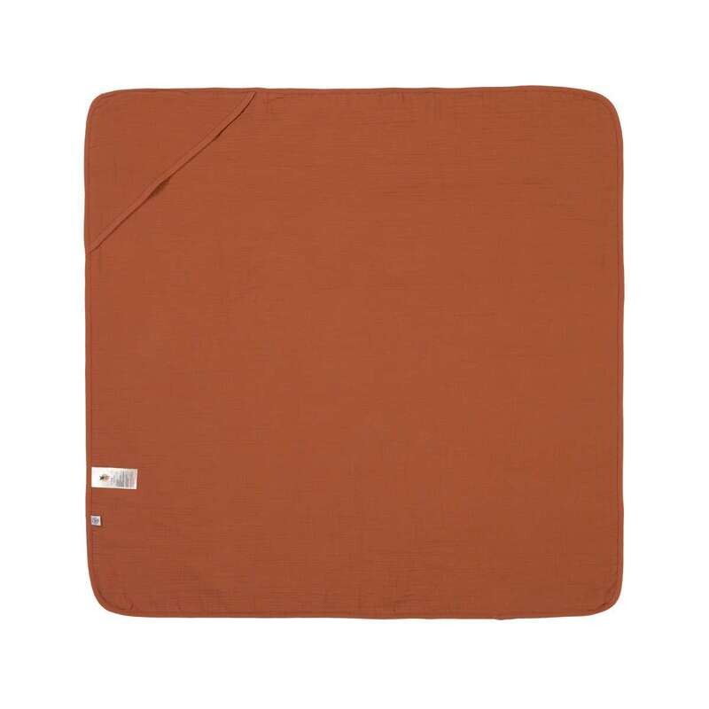 Mousseline handdoek met capuchon, roest