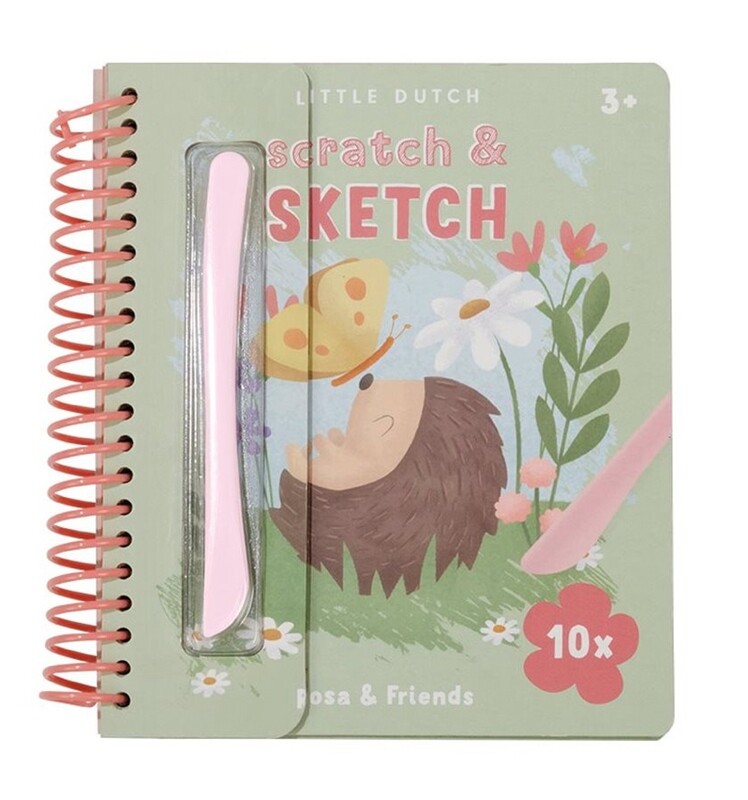 Kras- en schetsboek Rosa & Friends