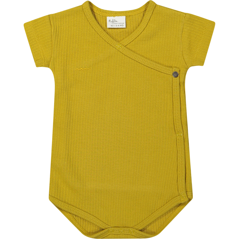 Romper-Rib Solid Mustard