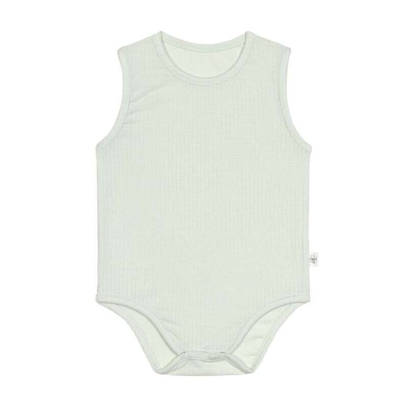 Babybody - Mouwloos geribd, Mint