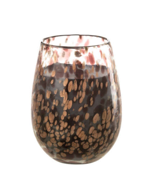 Geurkaars Mia Zwart/Mix Glas Medium