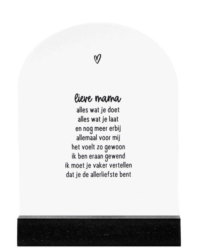 Forex tegeltje boogvorm - 'Lieve mama..
