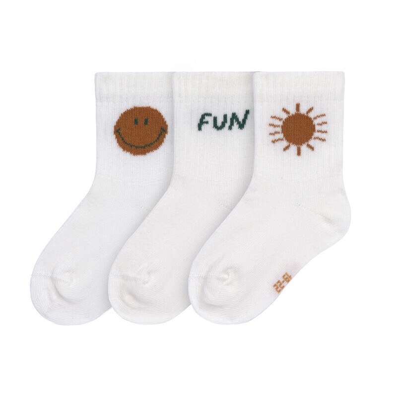 Sokken set-3 FUN wit