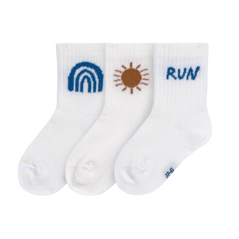 Sokken set-3 RUN wit