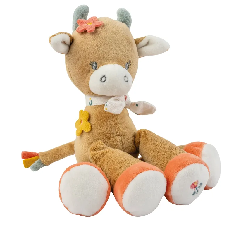 Knuffel met Rammelaar Koe Mila 20cm
