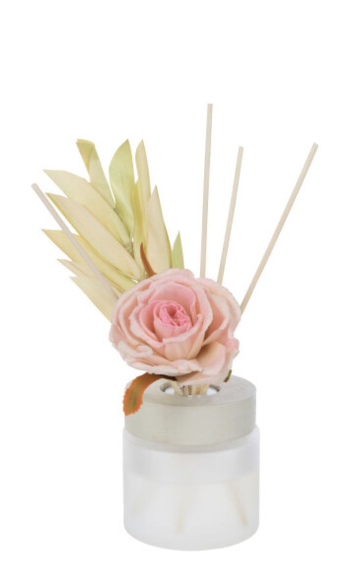 Geurolie+Bloem Glas Roze Geurolie+Bloem Glas Roze