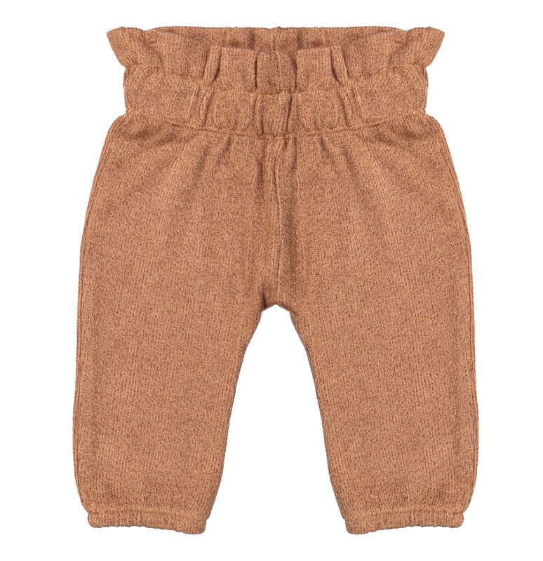 straight pants Knitted Combo Brown