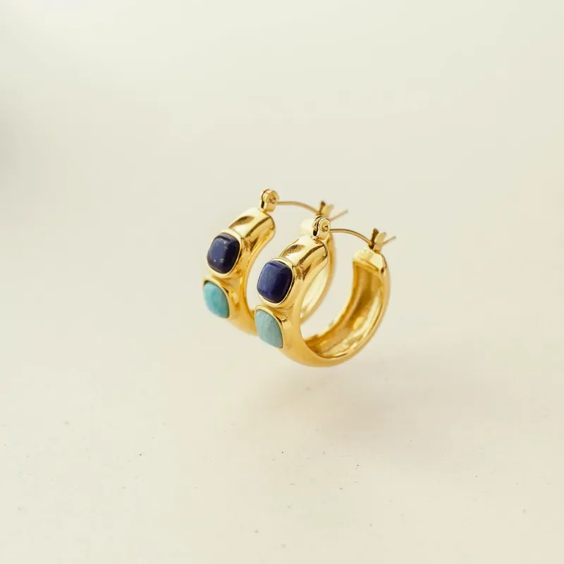 Estée Gemstone Earrings Gold