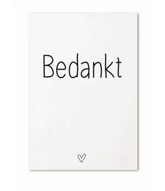 Kaart Bedankt