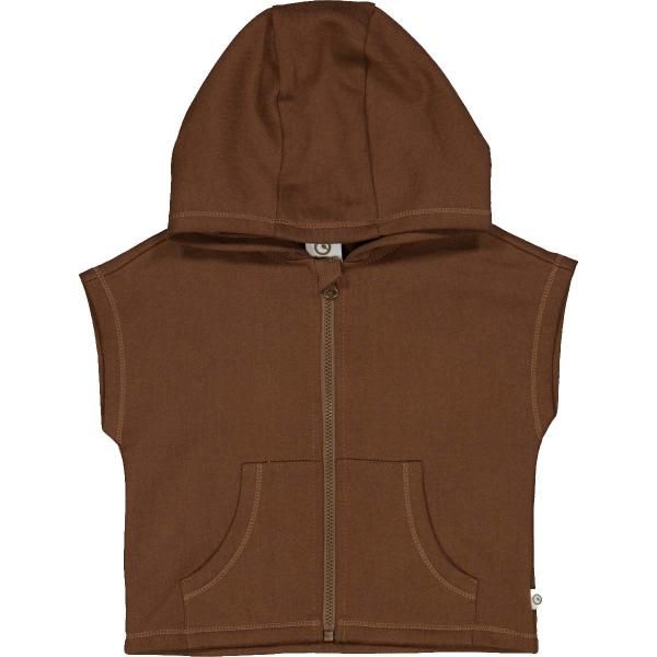 Sweat hoodie vest baby-Bark